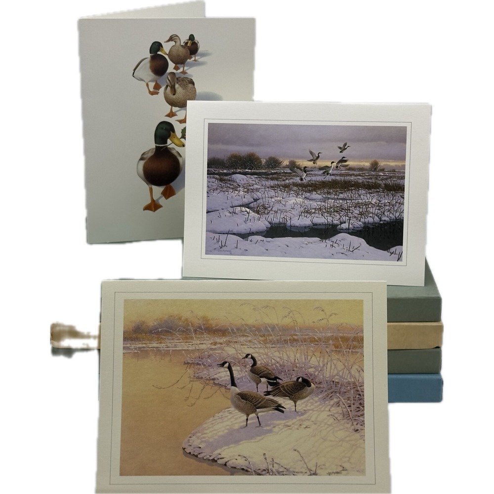 Vtg Ducks Unlimited 92 Christmas Cards READ Already‎ Printed By Sender Crafts?